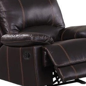 HomeRoots Three Piece Brown Faux Leather Seating Set for Six - Stylish, Comfortable, and Practical Storage 329406
