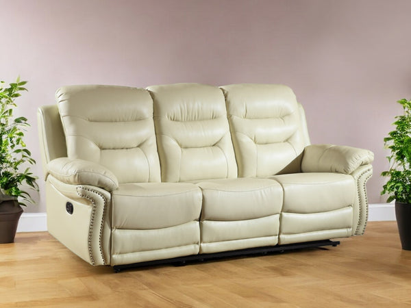 Homeroots 90" Beige Faux Leather Sofa With Black Legs Beige  329420