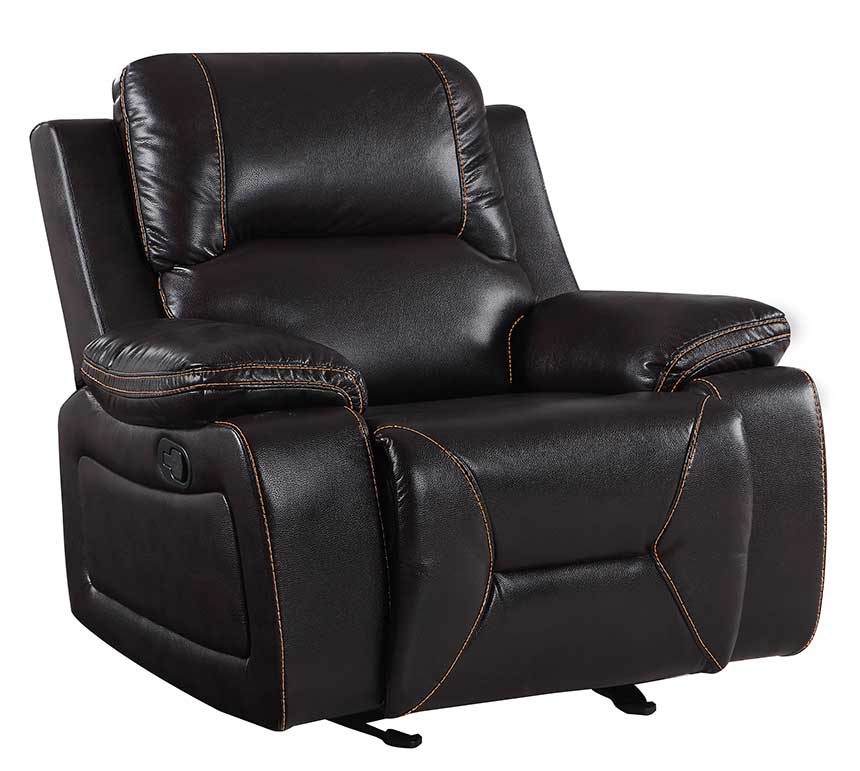 Homeroots 40" Brown Classy Leather Reclining Chair   329441