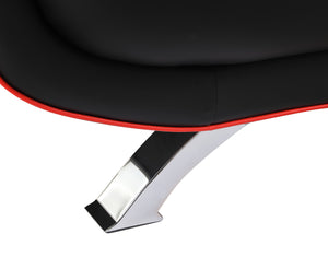 Homeroots 64" Black And Silver Faux Leather Loveseat   329456