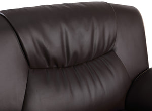 Homeroots 64" Brown And Silver Faux Leather Loveseat   329464