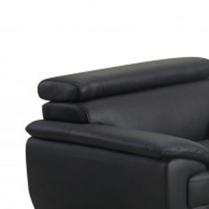 HomeRoots Three Piece Genuine Leather Seating Set for 6 - Luxurious Comfort & Timeless Design for Living Rooms 329518