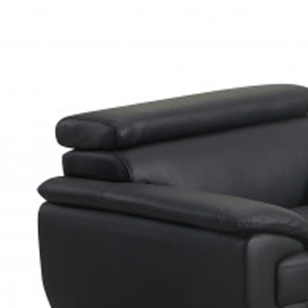HomeRoots Three Piece Genuine Leather Seating Set for 6 - Luxurious Comfort & Timeless Design for Living Rooms 329518