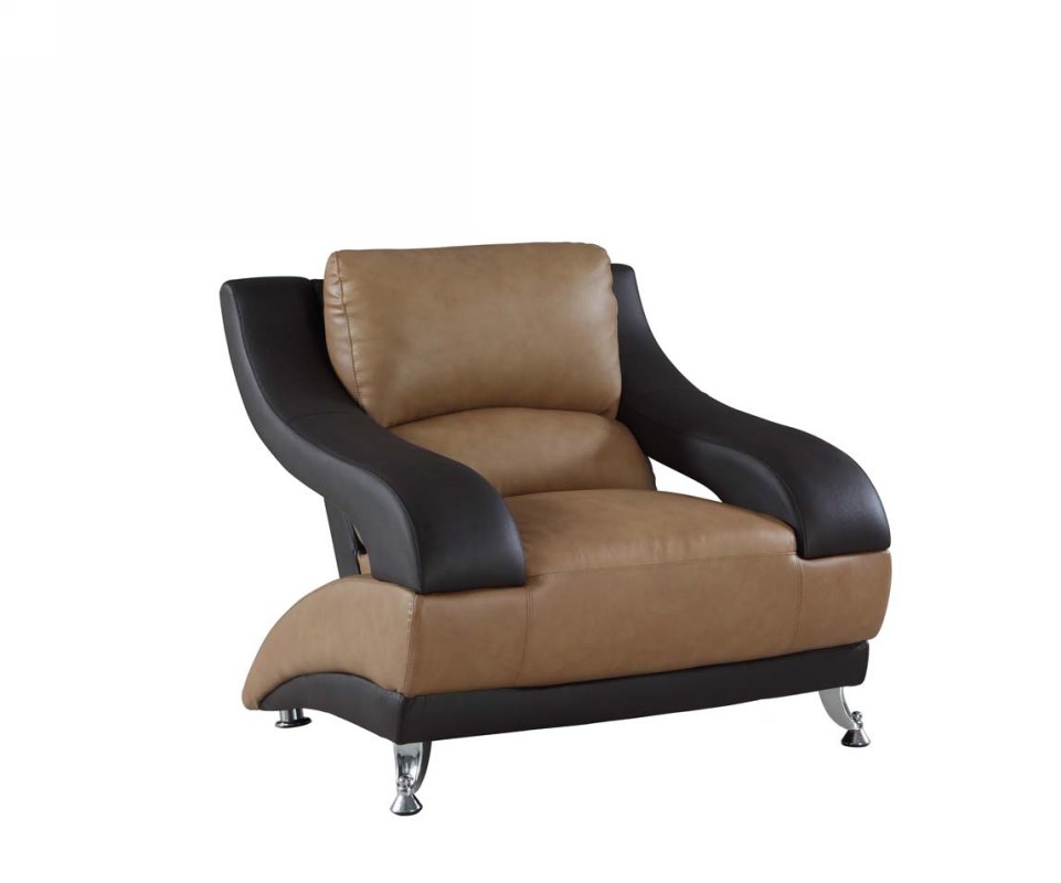 Homeroots 38" Two Tone Dazzling Leather Chair   329533