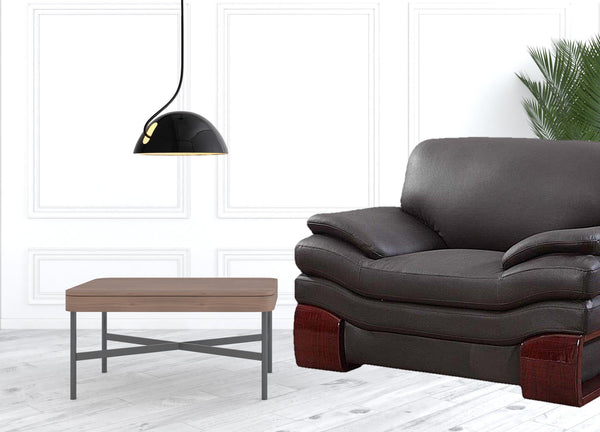 Homeroots 44" Dazzling Brown Leather Chair   329537