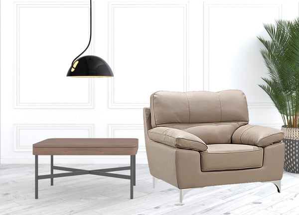 Homeroots 37" Beige Classy Chair   329568