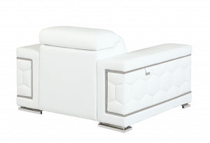 Homeroots 29" To 38" White Sturdy Chair White  329595