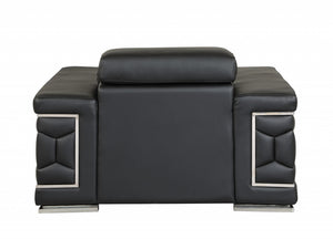 Homeroots 29" To 38" Black Sturdy Chair Black  329599