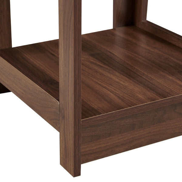 English Elm Pe Rattan End Table With Drawer - Stylish Walnut Nightstand & Versatile Side Table For Any Room W1265P236882-GIGA