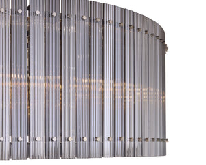 Sunpan Kore Chandelier - Modern Clear Glass Design with Stunning Metal Frame for Radiant Home Decor Large - 60W x 60D x 98.5H