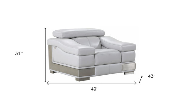 Homeroots 31" To 39" Grey Lovely Light Chair Light Grey  329623