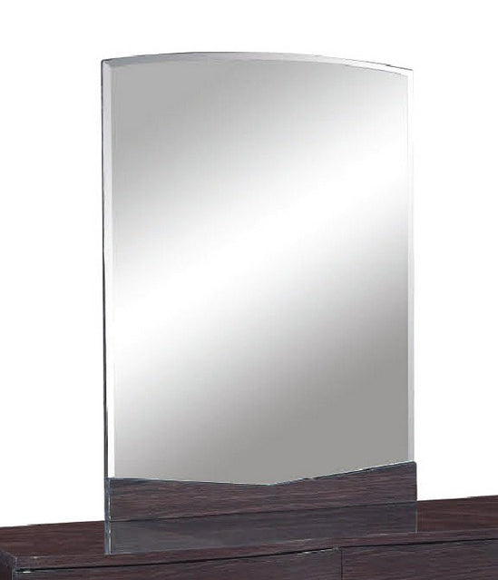 Homeroots 43" Dark Brown Dresser Mirror Wenge Mdf 329627