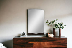 Homeroots 43" Dark Brown Dresser Mirror Wenge Mdf 329627