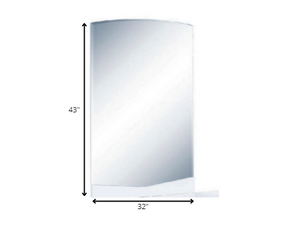 Homeroots 43" Exquisite White High Gloss Mirror White Mdf 329632