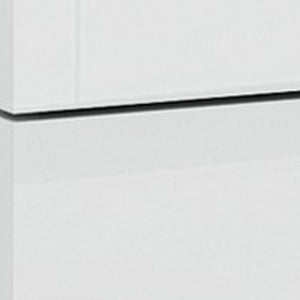 Homeroots 18" White Two Drawer Wood Mirrored Nightstand With Storage Whtie  329639