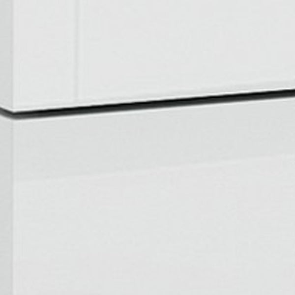 Homeroots 18" White Two Drawer Wood Mirrored Nightstand With Storage Whtie  329639