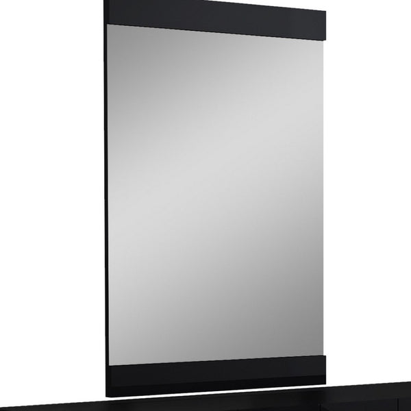 HomeRoots 30" Superb High Gloss Dresser – Modern Elegance with Ample Storage for a Stylish, Organized Space Black 329644