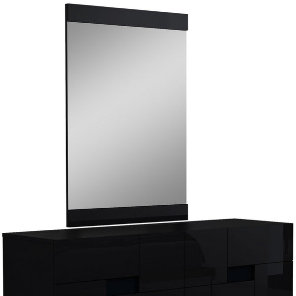 HomeRoots 30" Superb High Gloss Dresser – Modern Elegance with Ample Storage for a Stylish, Organized Space Black 329644