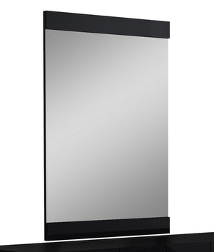 Homeroots 45" Black Framed Accent Mirror Black Mdf 329645
