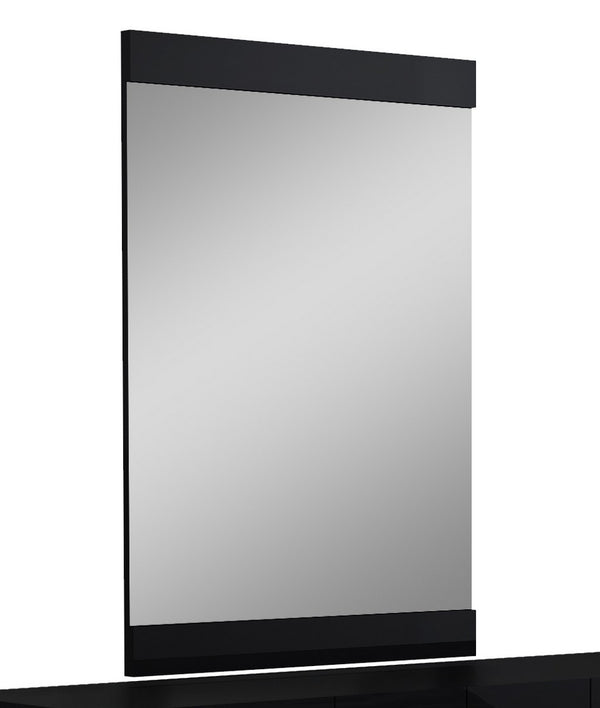 Homeroots 45" Black Framed Accent Mirror Black Mdf 329645