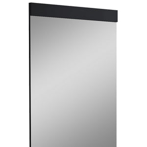 Homeroots 45" Black Framed Accent Mirror Black Mdf 329645