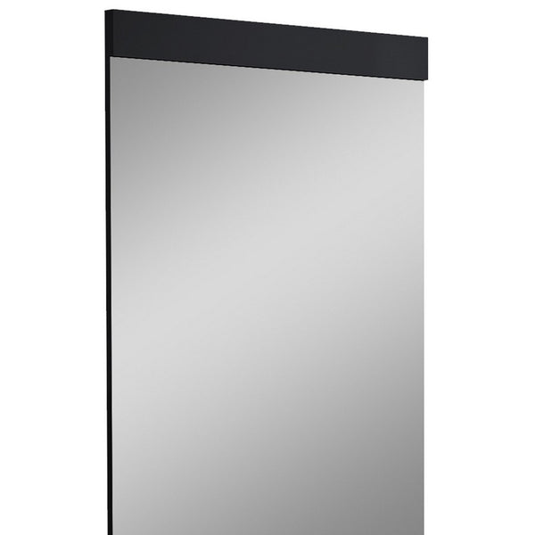 Homeroots 45" Black Framed Accent Mirror Black Mdf 329645