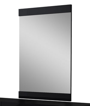 Homeroots 45" Black Framed Accent Mirror Black Mdf 329645
