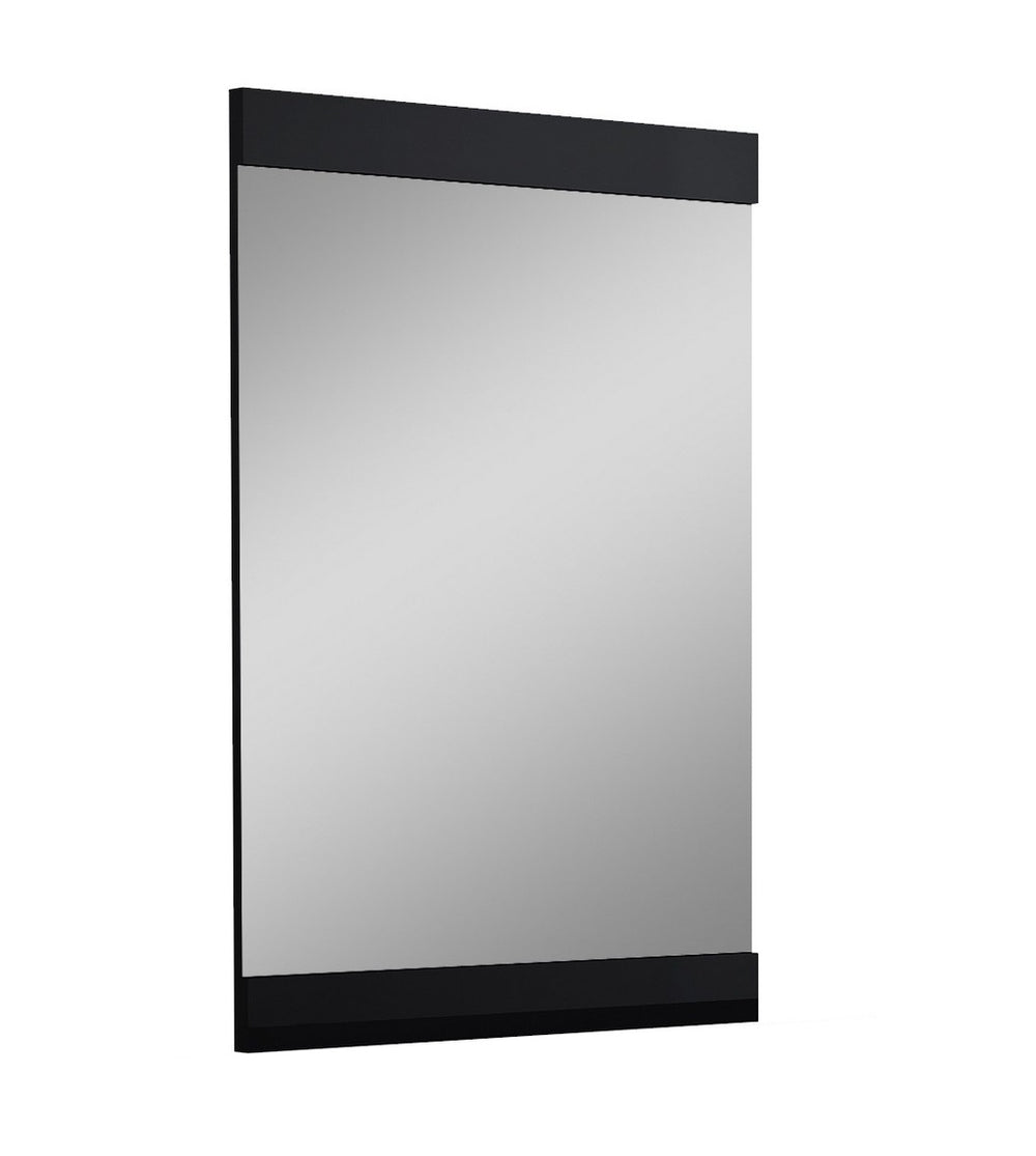 Homeroots 45" Black Framed Accent Mirror Black Mdf 329645