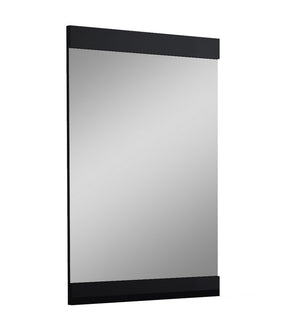 Homeroots 45" Black Framed Accent Mirror Black Mdf 329645