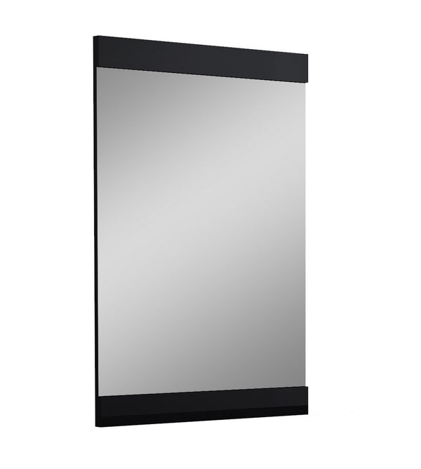 Homeroots 45" Black Framed Accent Mirror Black Mdf 329645