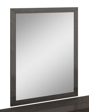 Homeroots 43" Refined Grey High Gloss Mirror Grey Mdf 329650