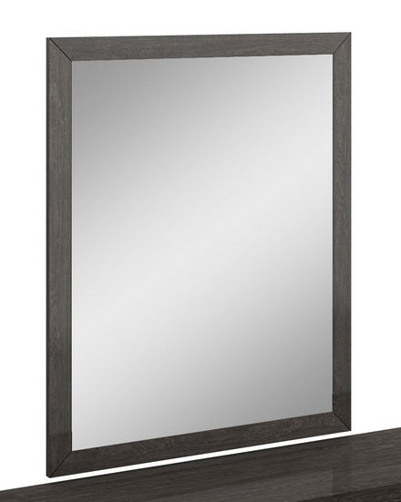 Homeroots 43" Refined Grey High Gloss Mirror Grey Mdf 329650