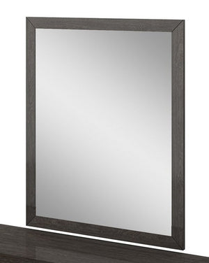 Homeroots 43" Refined Grey High Gloss Mirror Grey Mdf 329650