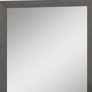 Homeroots 43" Refined Grey High Gloss Mirror Grey Mdf 329650