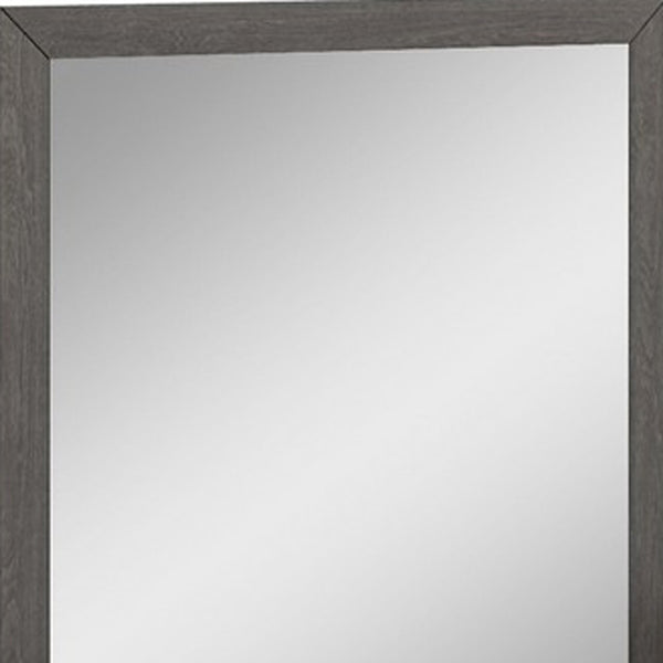 Homeroots 43" Refined Grey High Gloss Mirror Grey Mdf 329650