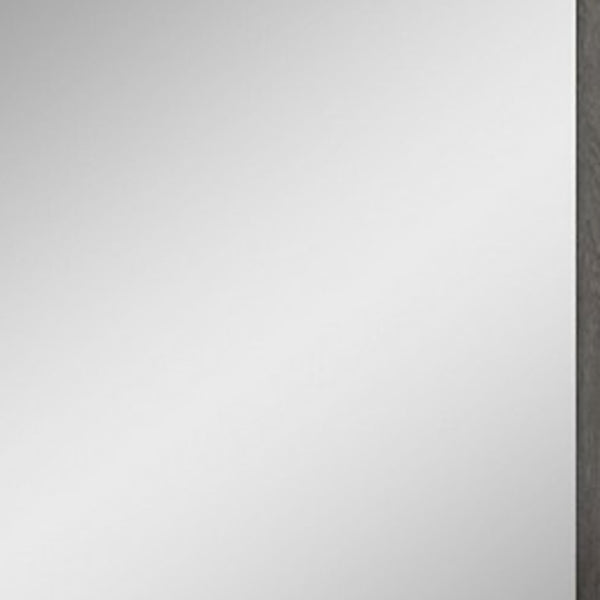 Homeroots 43" Refined Grey High Gloss Mirror Grey Mdf 329650