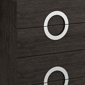 Homeroots 48" Refined Grey High Gloss Chest Grey Manufactured Wood 329651