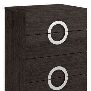 Homeroots 48" Refined Grey High Gloss Chest Grey Manufactured Wood 329651