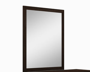 Homeroots 43" Dark Brown Framed Dresser Mirror Wenge Mdf 329655