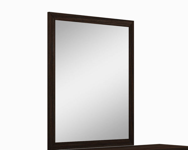 Homeroots 43" Dark Brown Framed Dresser Mirror Wenge Mdf 329655