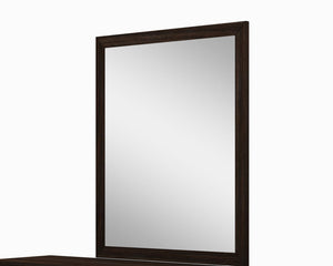 Homeroots 43" Dark Brown Framed Dresser Mirror Wenge Mdf 329655