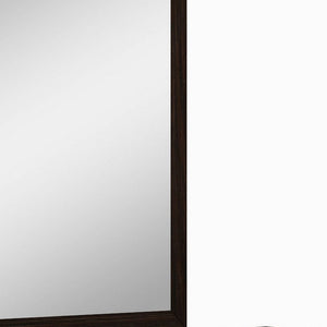 Homeroots 43" Dark Brown Framed Dresser Mirror Wenge Mdf 329655