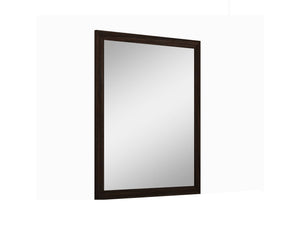Homeroots 43" Dark Brown Framed Dresser Mirror Wenge Mdf 329655