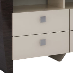 Homeroots 51" Beige Enclosed And Open Storage  Manufactured Wood 329658