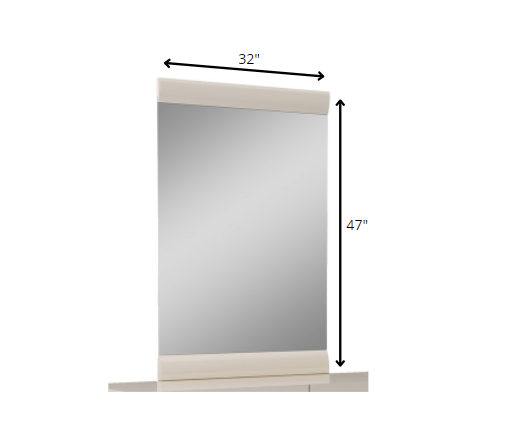 Homeroots Beige Rectangle Dresser Mirror  Mdf 329660