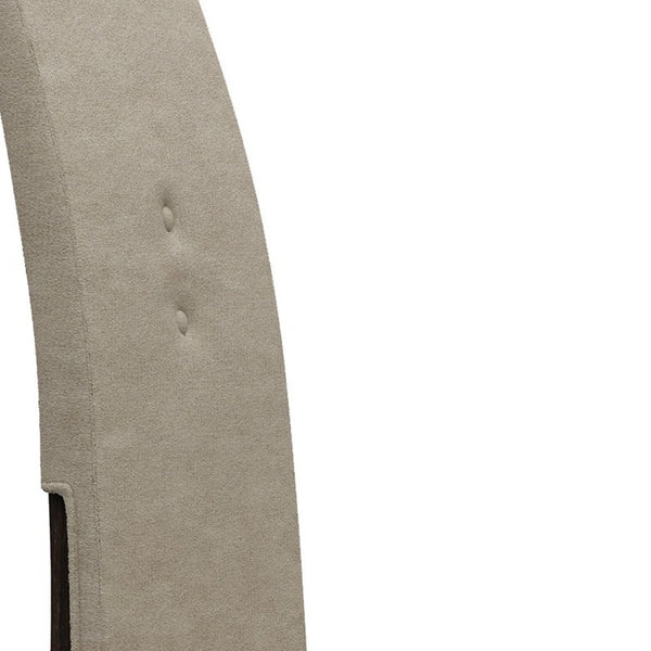 Homeroots Set Of Two Brown And Espresso Upholstered Microfiber Dining Side Chairs  Wood 329672