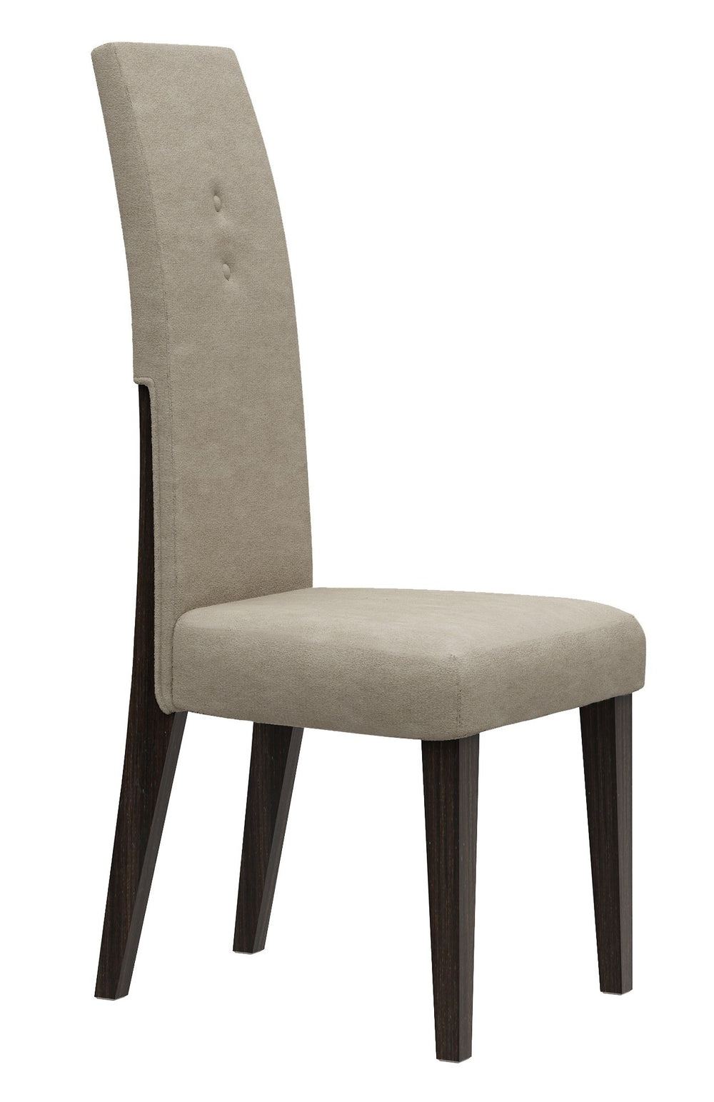 Homeroots Set Of Two Brown And Espresso Upholstered Microfiber Dining Side Chairs  Wood 329672