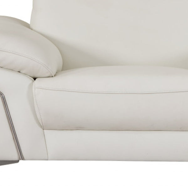 HomeRoots Three Piece Italian Leather Seating Set for 6 - Luxurious Comfort & Elegant Design for Any Space 329685