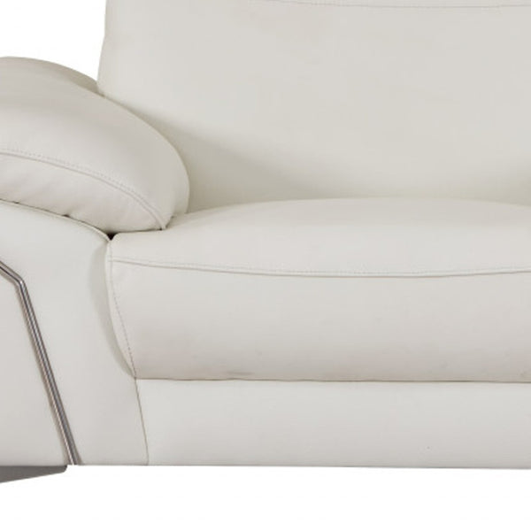 HomeRoots 51" Gray Chair and a Half - Stylish Oversized Comfort for Living Spaces with Modern Design and Durability White 329686