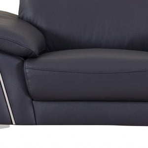 HomeRoots 51" Gray Chair and a Half - Stylish Oversized Comfort for Living Spaces with Modern Design and Durability NAVY 329690